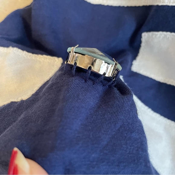 Phillip Lim 3.1 Boxy Cropped Striped Embellished Abstract Cotton T Shirt ✨ - Picture 9 of 10